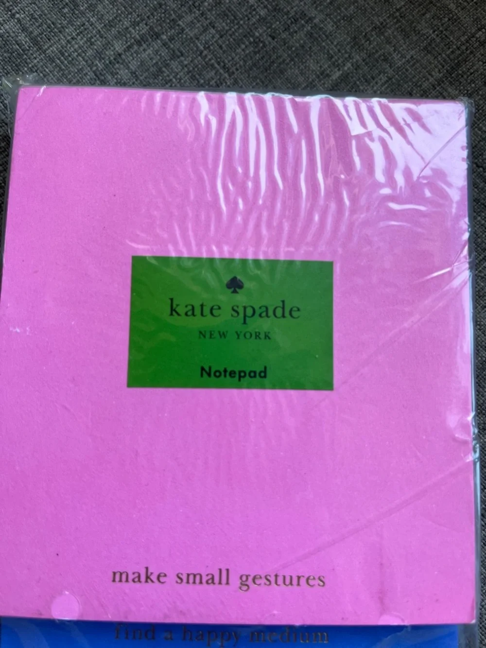 Kate Spade New York Small Gestures Stacked Notepad 3 Tiers Pink Blue Green New